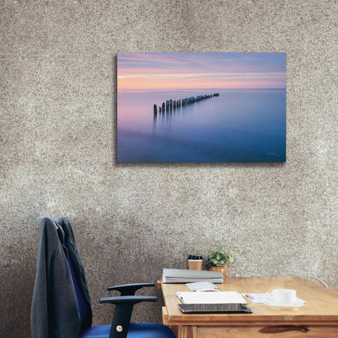 Image of 'Lake Superior Old Pier IV' by Alan Majchrowicz,Giclee Canvas Wall Art,40x26