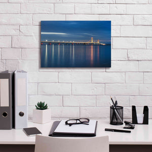 'Mackinac Bridge' by Alan Majchrowicz,Giclee Canvas Wall Art,18x12