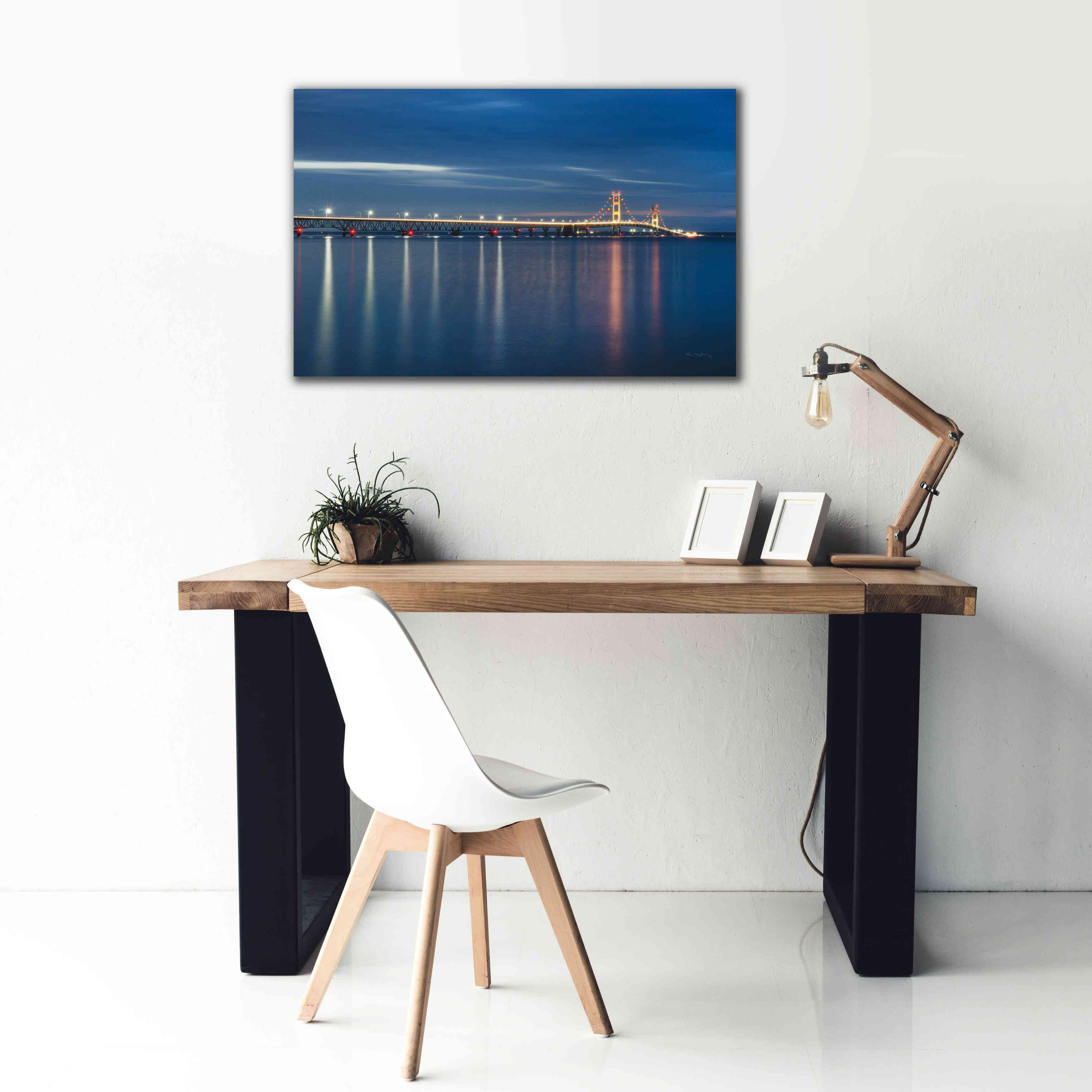 'Mackinac Bridge' by Alan Majchrowicz,Giclee Canvas Wall Art,40x26