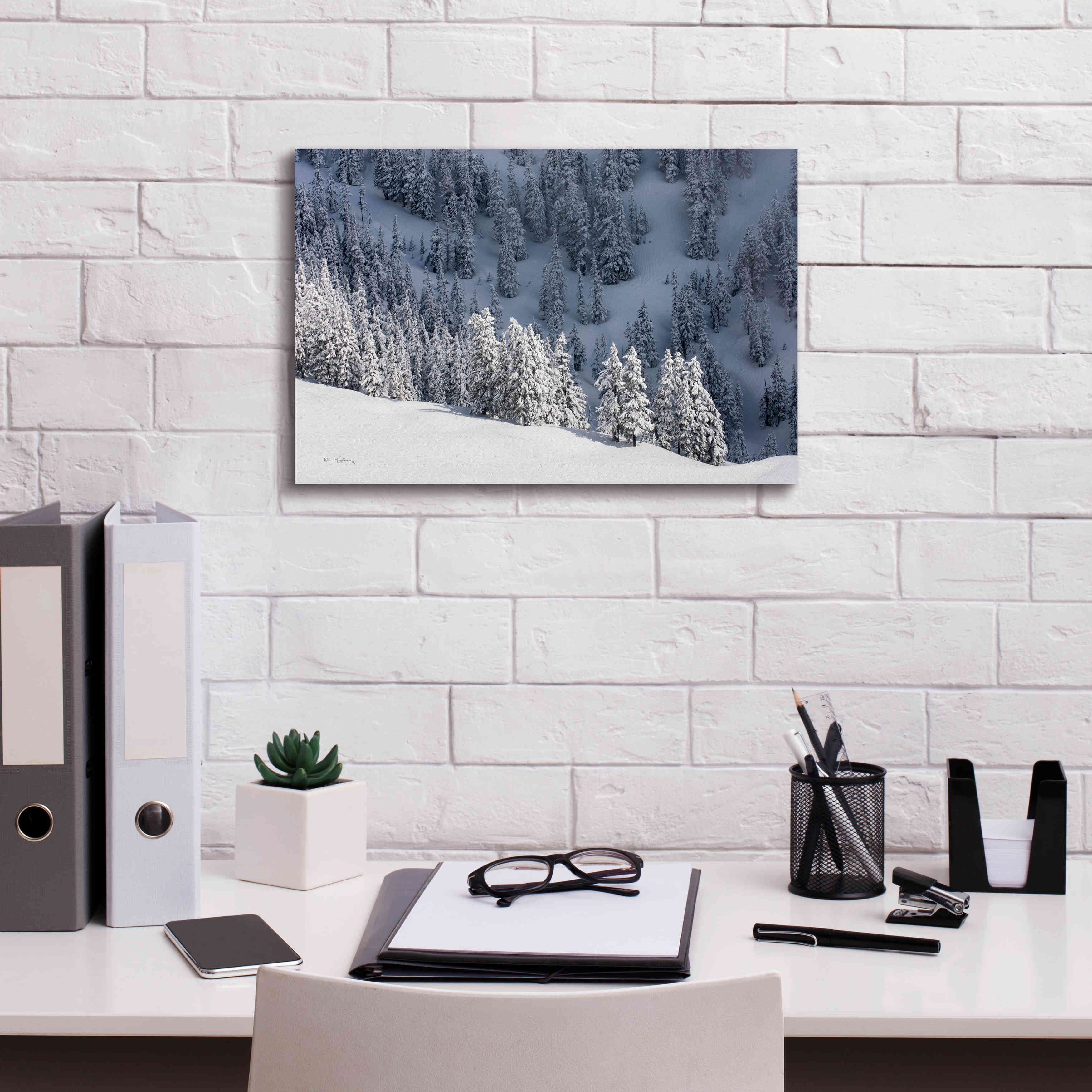 'North Cascades in Winter III' by Alan Majchrowicz,Giclee Canvas Wall Art,18x12