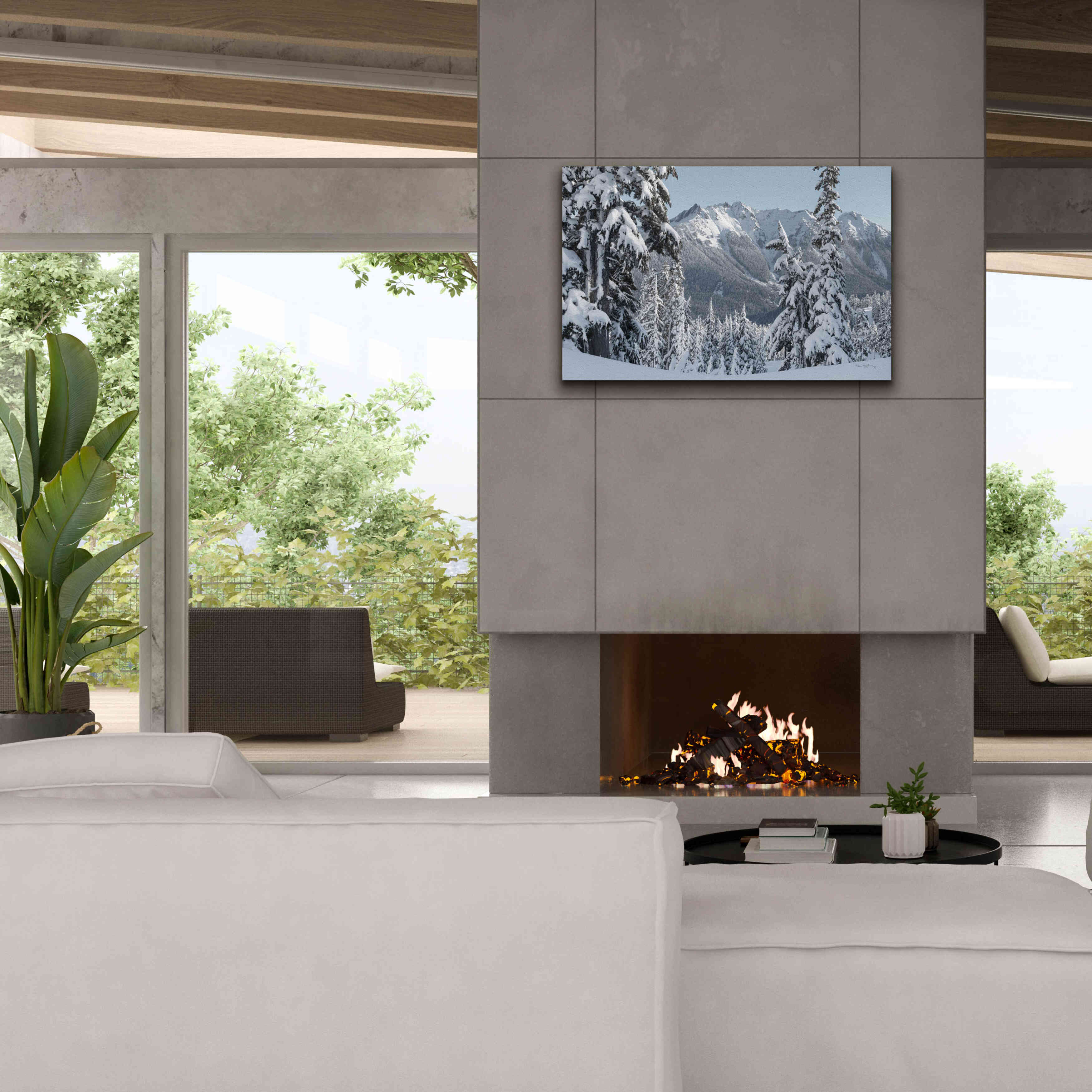 'Nooksack Ridge in Winter' by Alan Majchrowicz,Giclee Canvas Wall Art,40x26