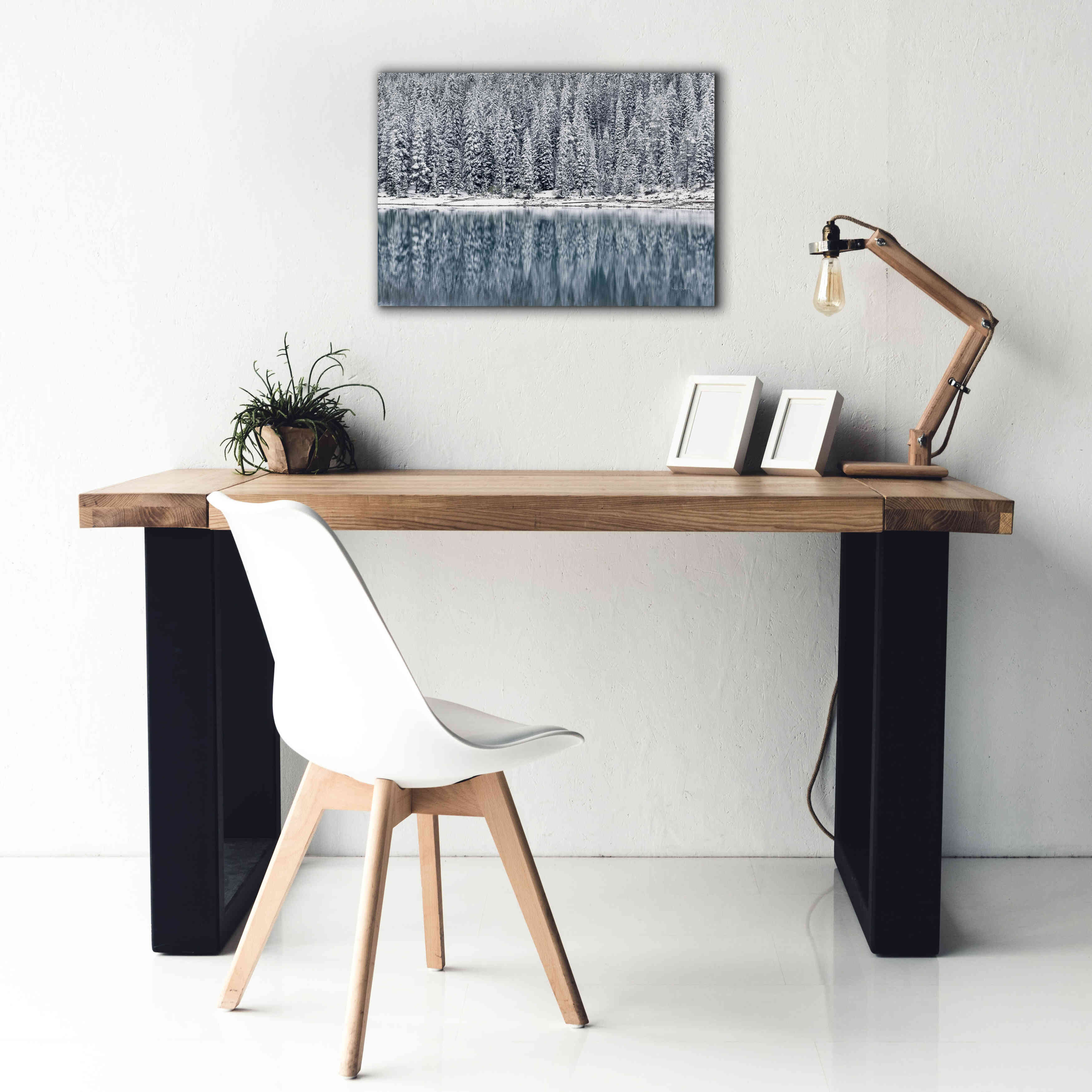 'Winter Reflections' by Alan Majchrowicz,Giclee Canvas Wall Art,26x18