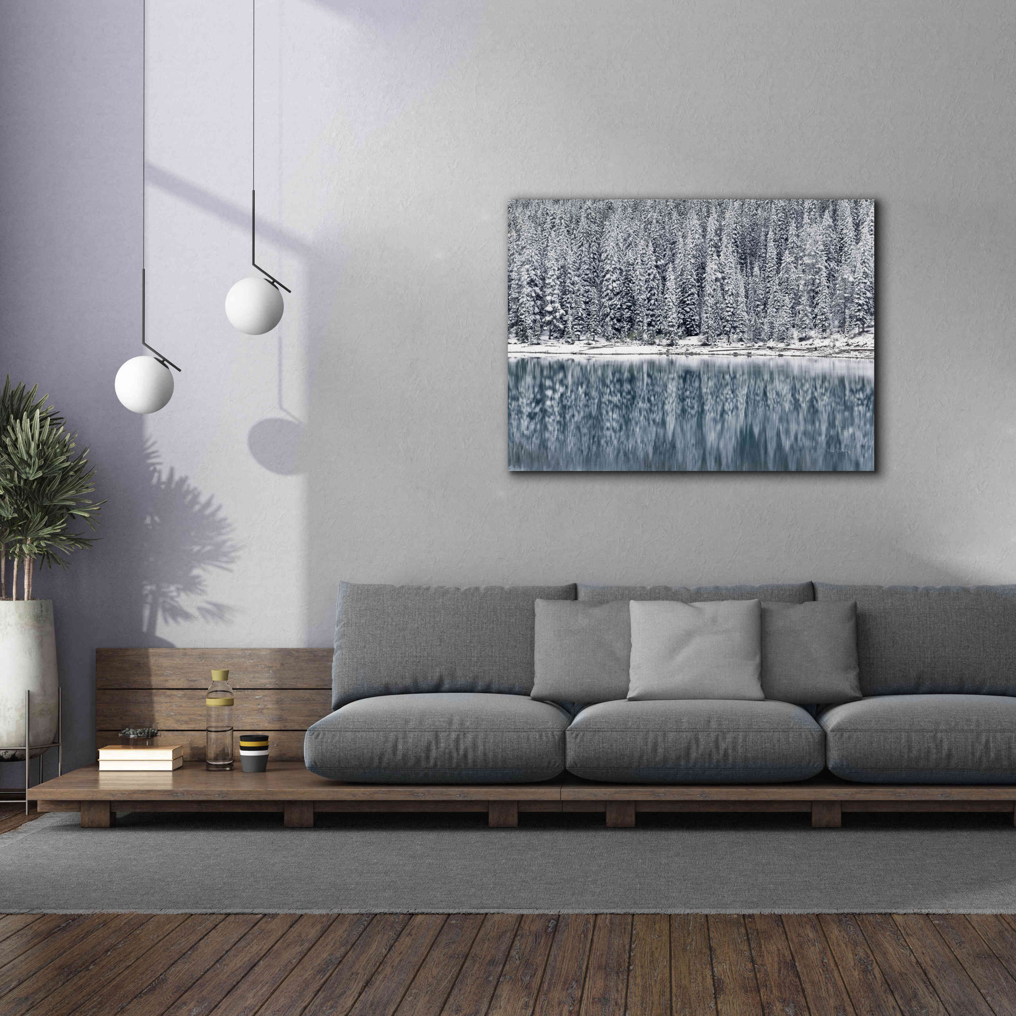 'Winter Reflections' by Alan Majchrowicz,Giclee Canvas Wall Art,54x40