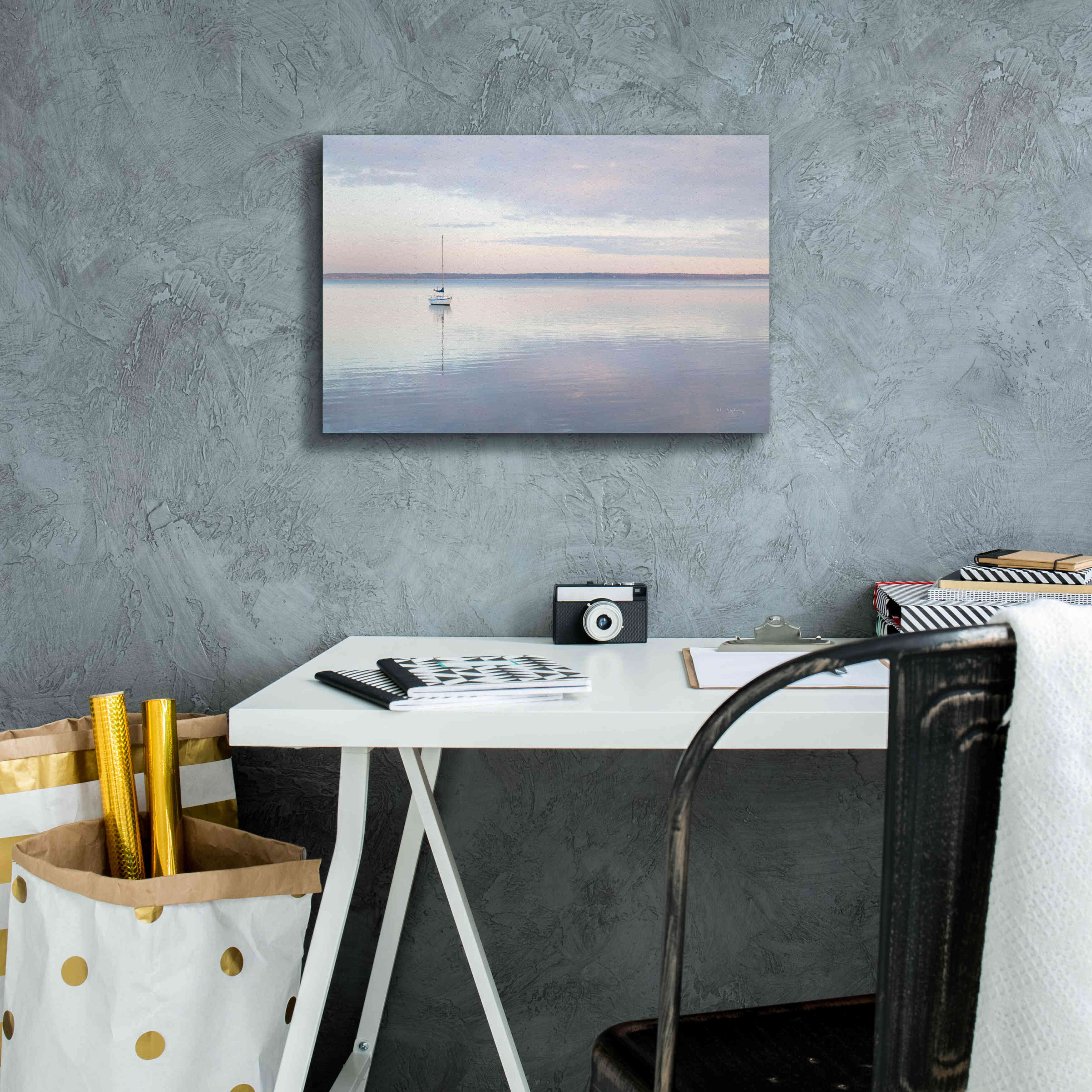 'Sailboat in Bellingham Bay I' by Alan Majchrowicz,Giclee Canvas Wall Art,18x12