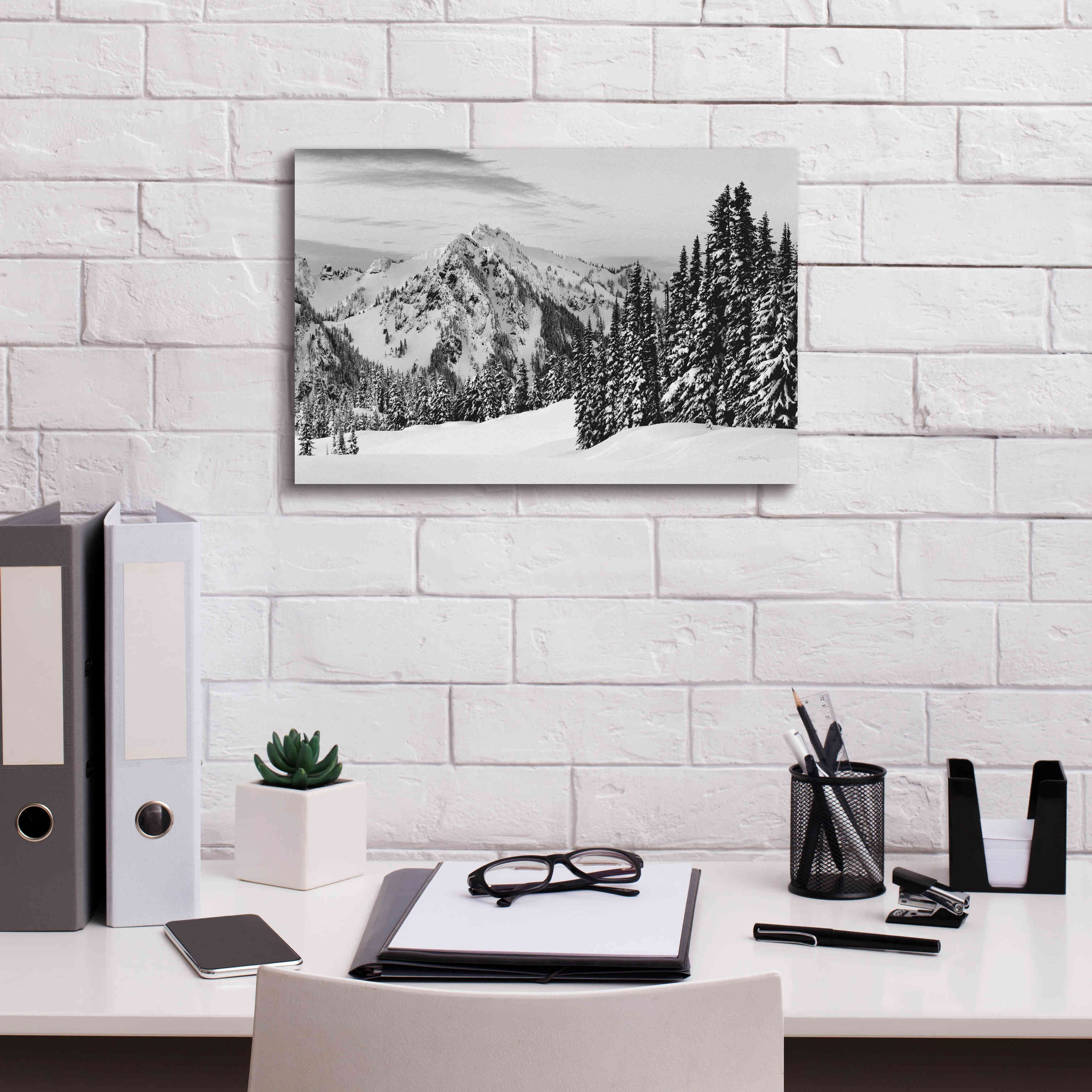 'Tatoosh Range BW' by Alan Majchrowicz,Giclee Canvas Wall Art,18x12