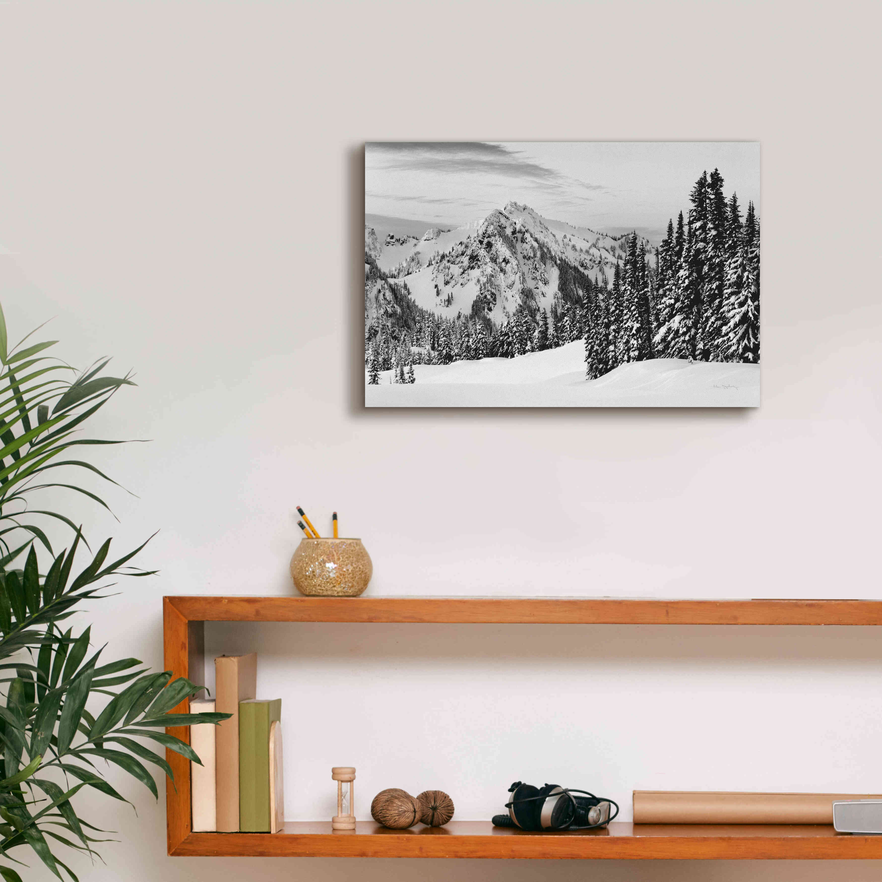 'Tatoosh Range BW' by Alan Majchrowicz,Giclee Canvas Wall Art,18x12