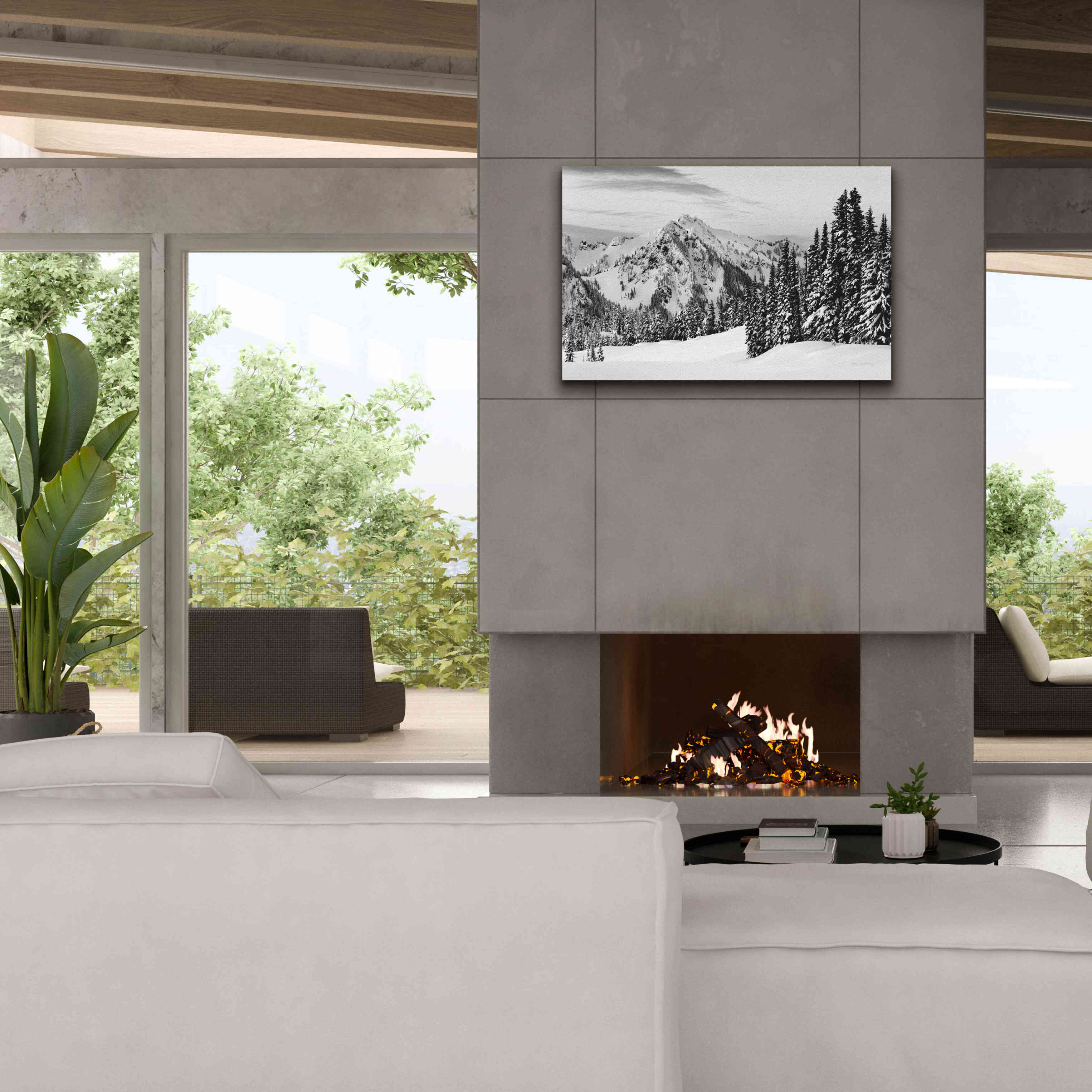 'Tatoosh Range BW' by Alan Majchrowicz,Giclee Canvas Wall Art,40x26