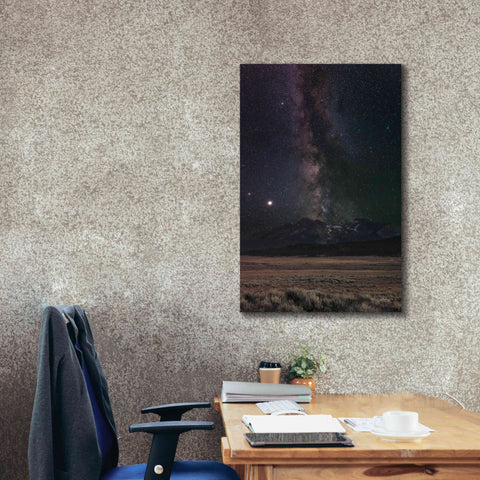 Image of 'Milky Way in Sawtooth Mountains' by Alan Majchrowicz,Giclee Canvas Wall Art,26x40