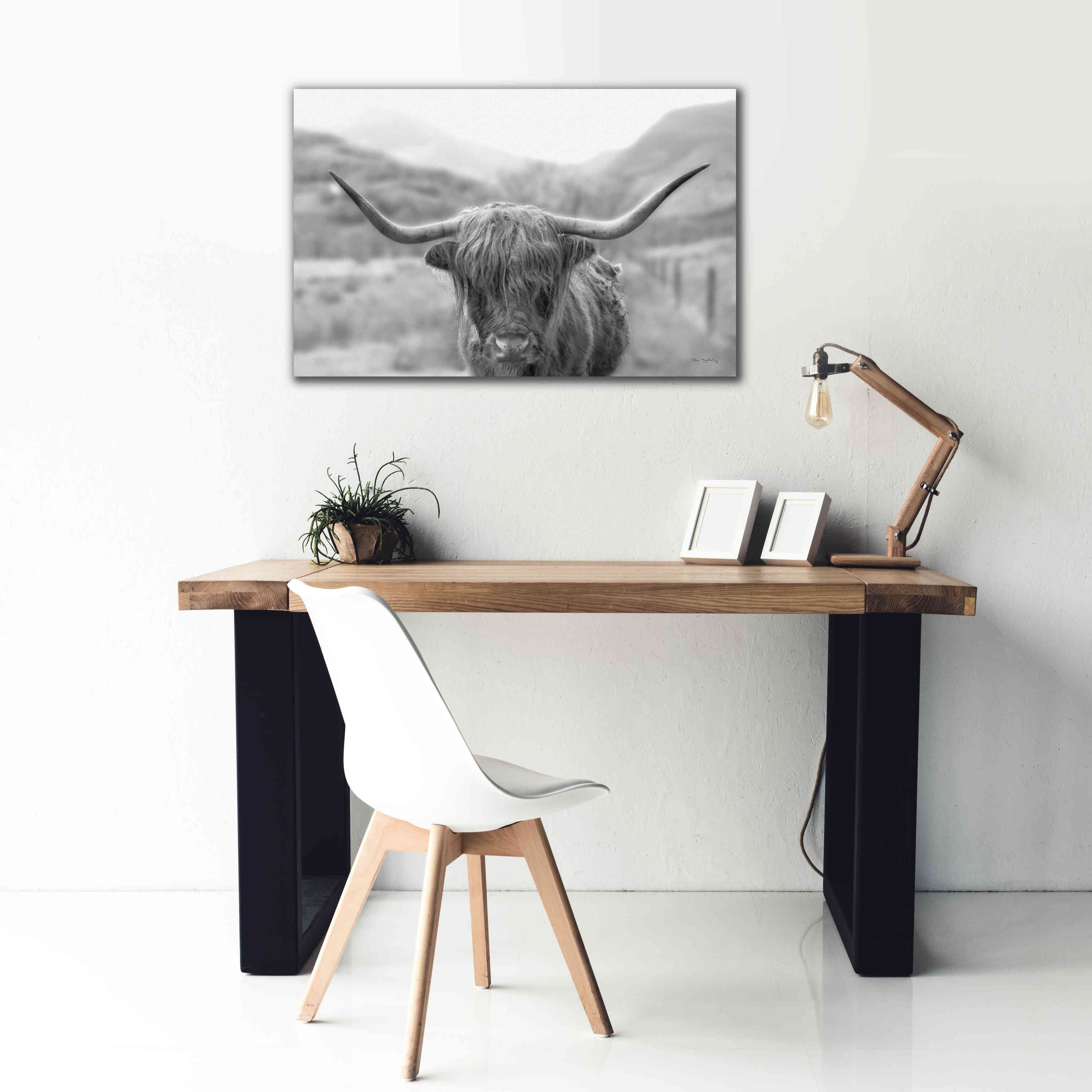 'Scottish Highland Cattle III Neutral Crop' by Alan Majchrowicz,Giclee Canvas Wall Art,40x26