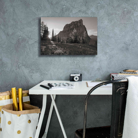 Image of 'Boulder Pass Glacier National Park BW' by Alan Majchrowicz,Giclee Canvas Wall Art,18x12