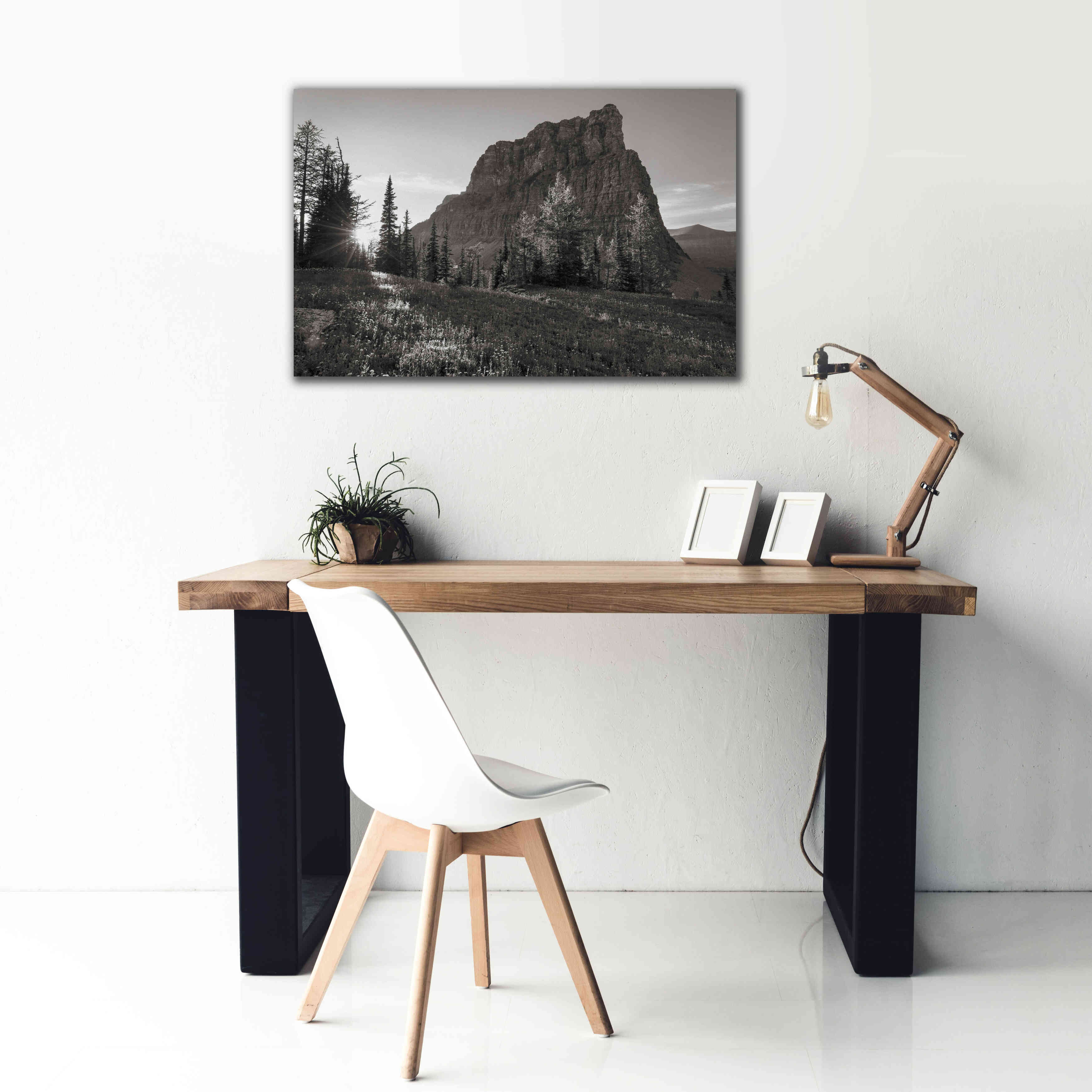 'Boulder Pass Glacier National Park BW' by Alan Majchrowicz,Giclee Canvas Wall Art,40x26