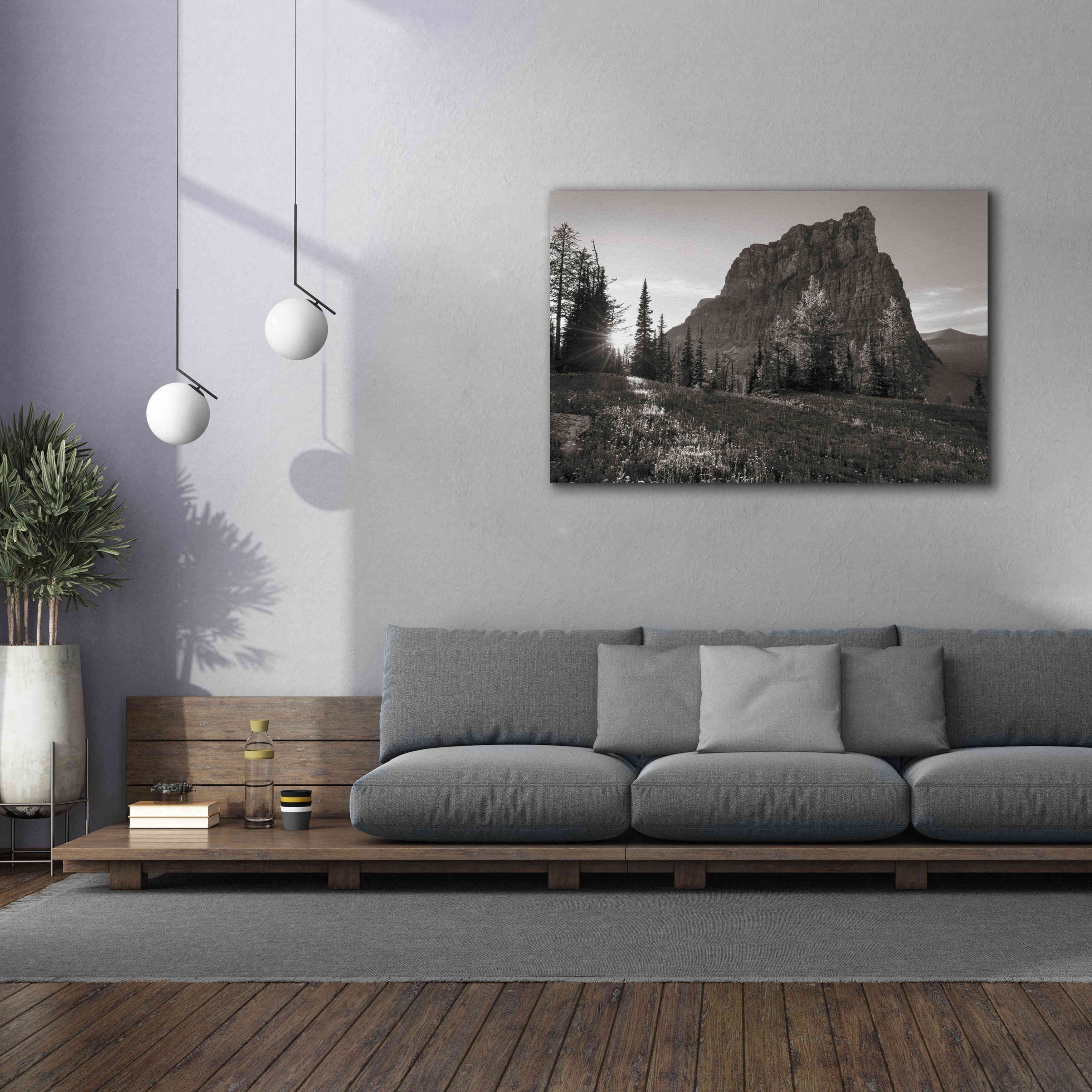 'Boulder Pass Glacier National Park BW' by Alan Majchrowicz,Giclee Canvas Wall Art,60x40
