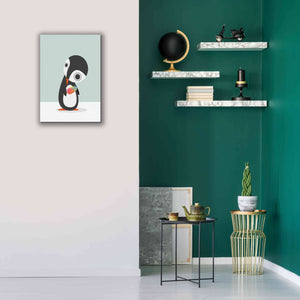 'Pingu Loves Ice Cream' by Volkan Dalyan, Giclee Canvas Wall Art,18x26