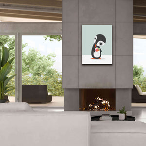 'Pingu Loves Ice Cream' by Volkan Dalyan, Giclee Canvas Wall Art,26x34