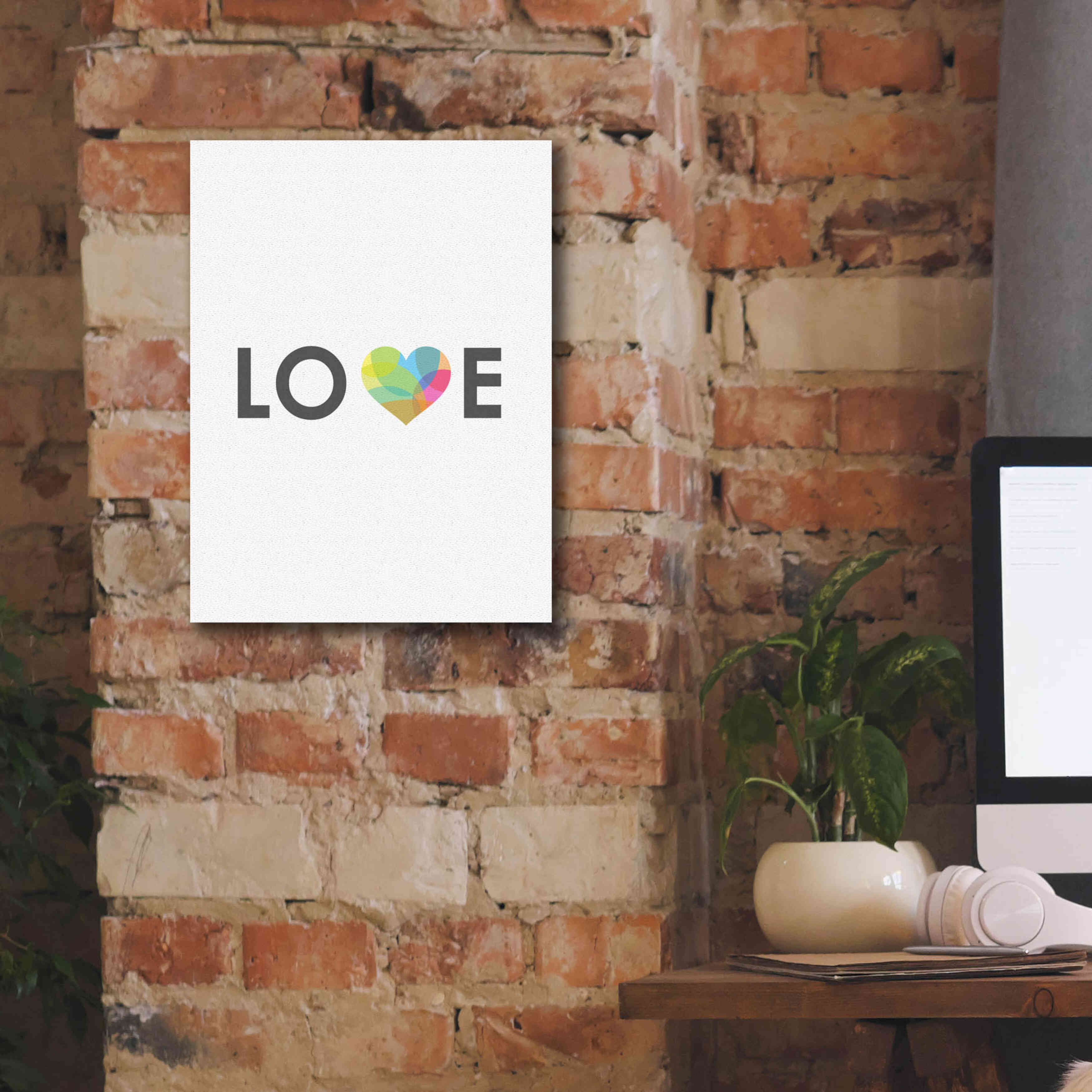 'Love' by Volkan Dalyan, Giclee Canvas Wall Art,12x16