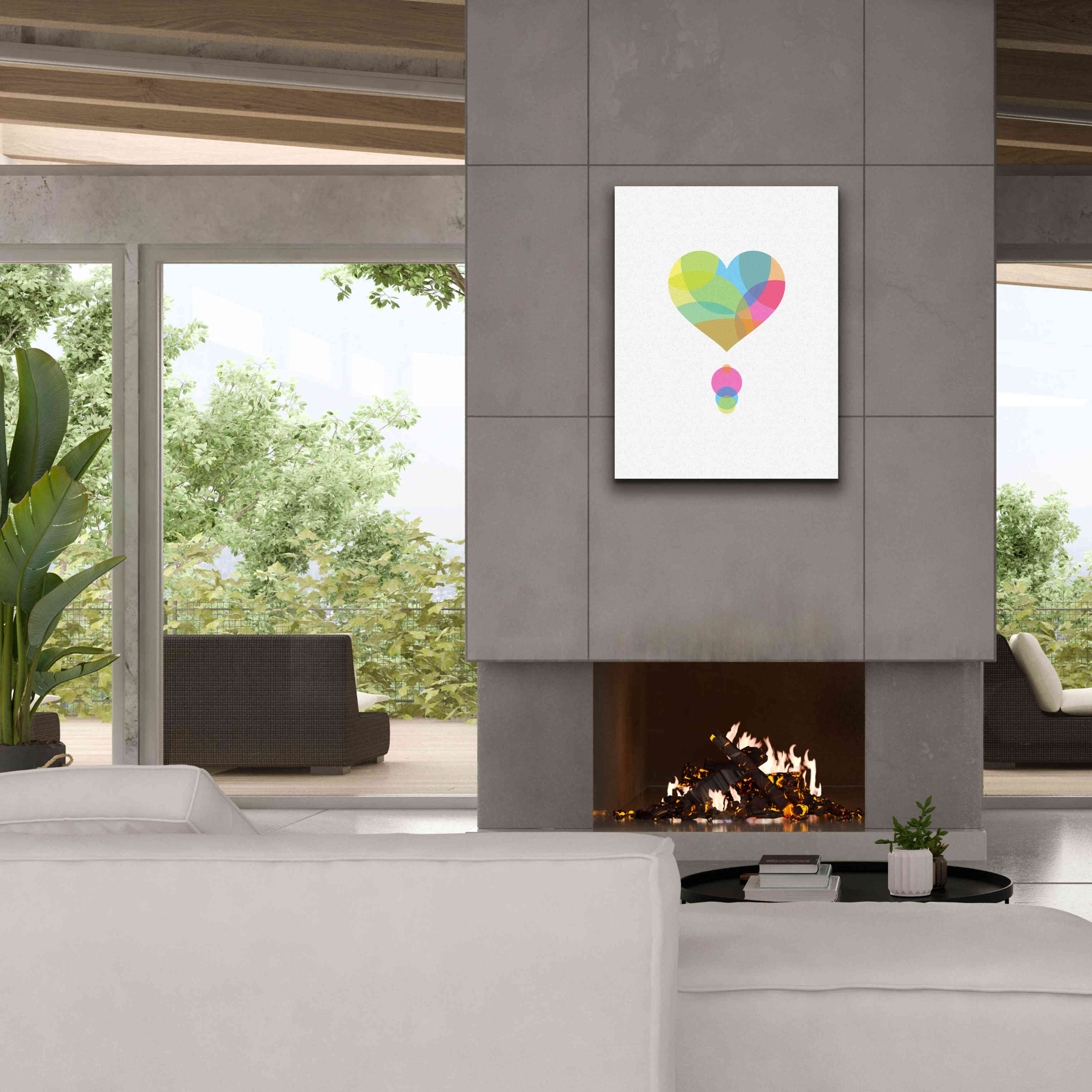 'Colors of a Heart' by Volkan Dalyan, Giclee Canvas Wall Art,26x34