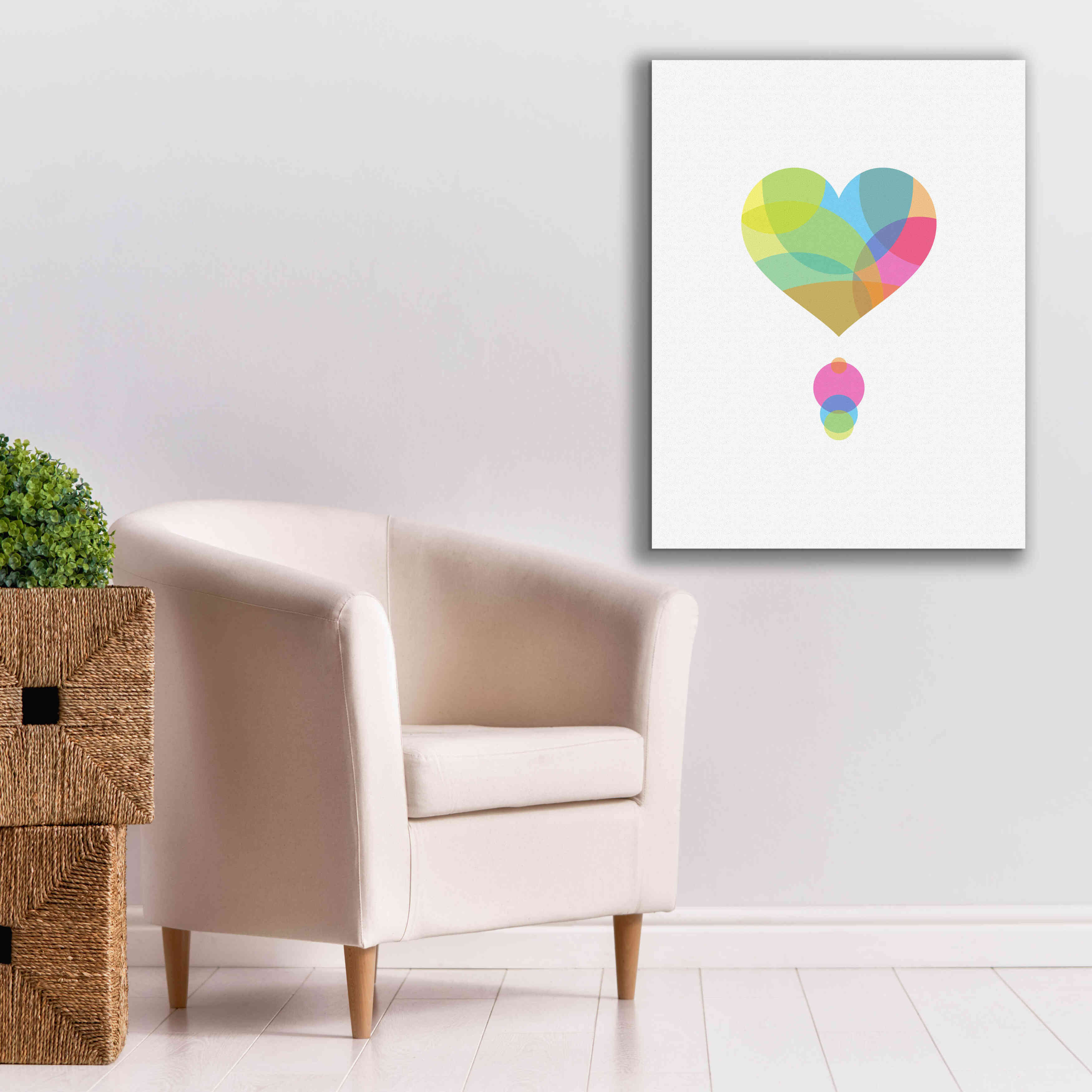 'Colors of a Heart' by Volkan Dalyan, Giclee Canvas Wall Art,26x34