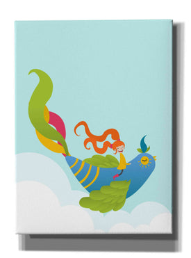 'Bird and Girl' by Volkan Dalyan, Giclee Canvas Wall Art