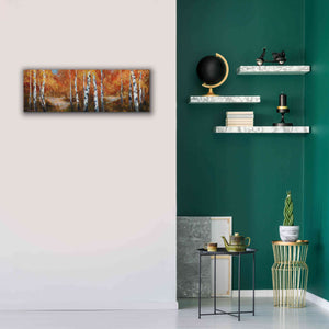 'Autumn Birch II' by Art Fronckowiak, Giclee Canvas Wall Art,36x12