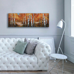'Autumn Birch II' by Art Fronckowiak, Giclee Canvas Wall Art,60x20