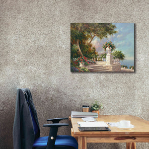 'Balcony at Lake Como' by Art Fronckowiak, Giclee Canvas Wall Art,34x26
