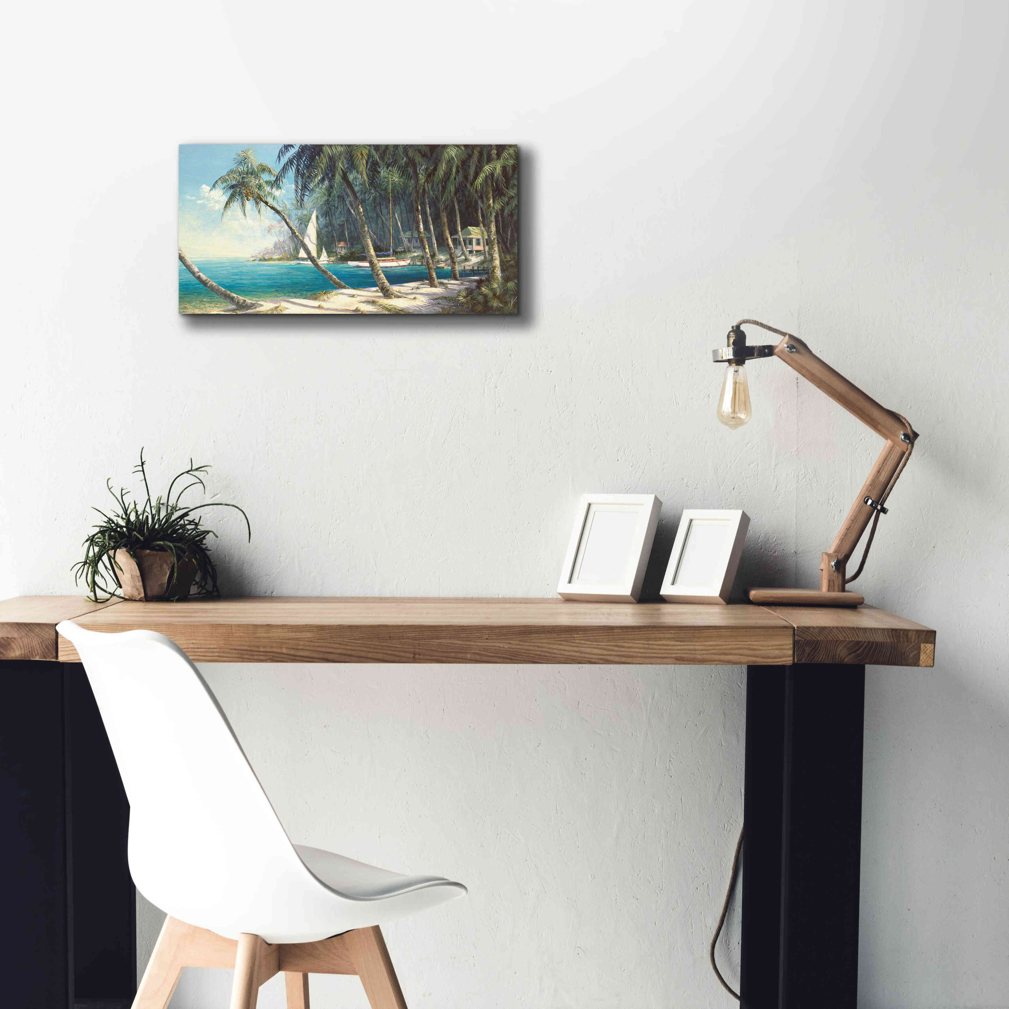 'Bali Cove' by Art Fronckowiak, Giclee Canvas Wall Art,24x12