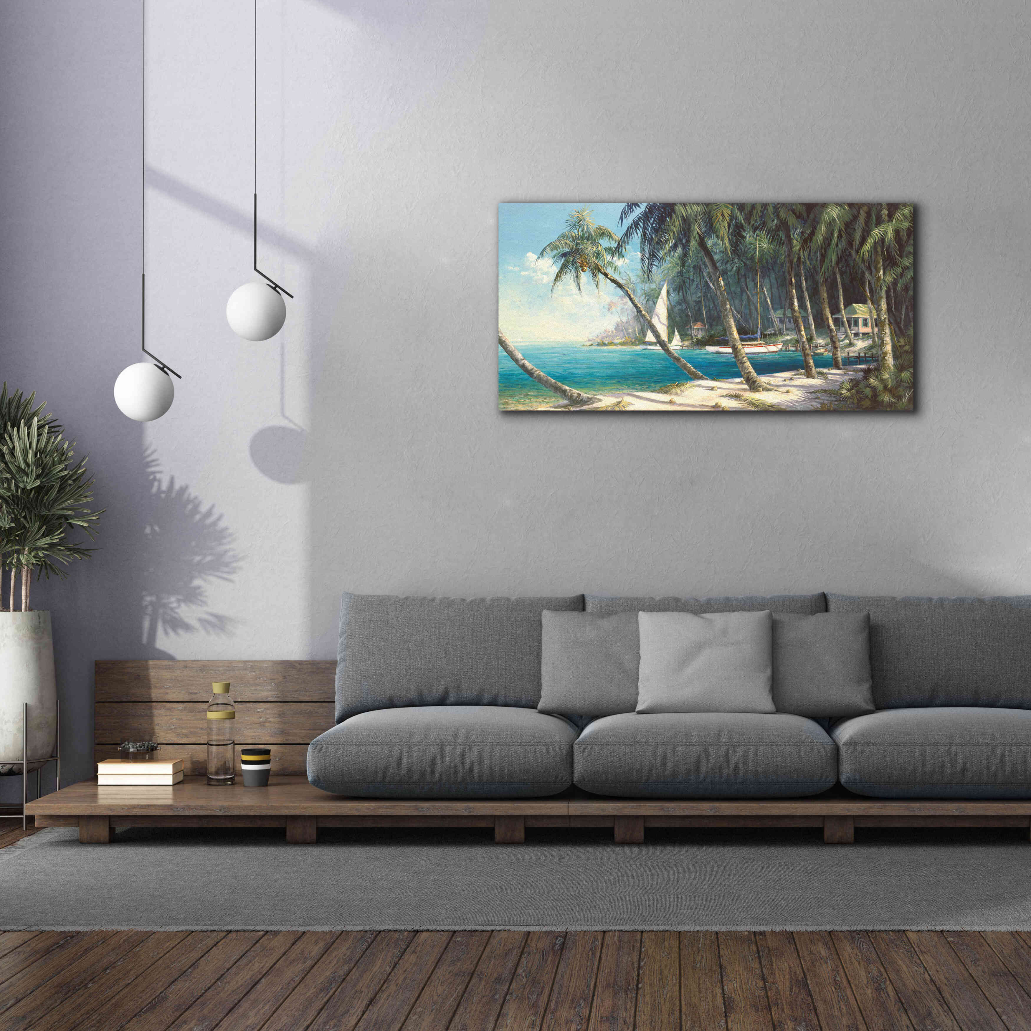 'Bali Cove' by Art Fronckowiak, Giclee Canvas Wall Art,60x30