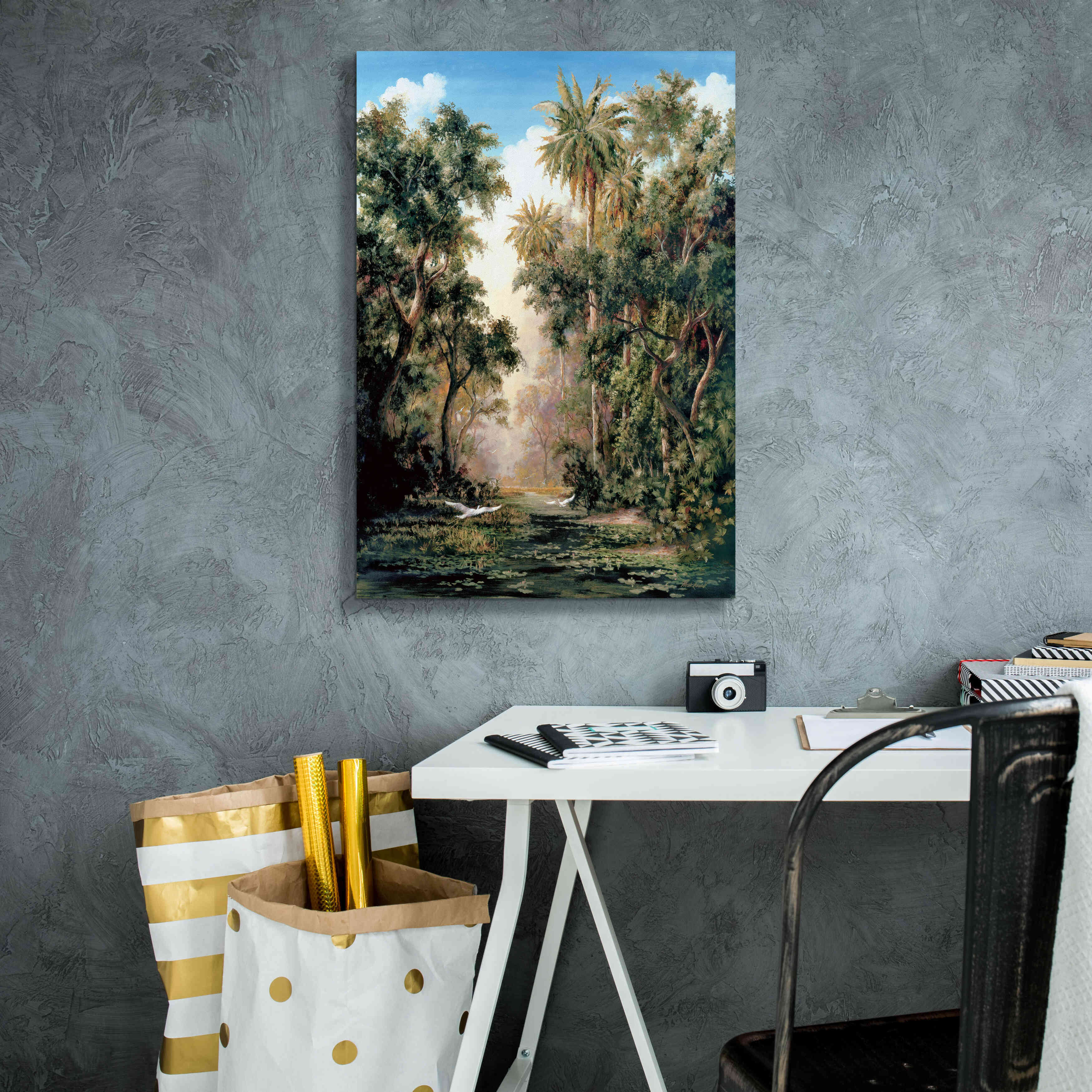 'Birds on Lost River' by Art Fronckowiak, Giclee Canvas Wall Art,18x26