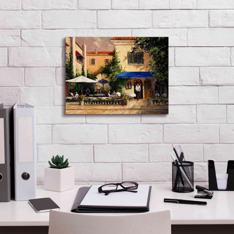 Image of 'Café Bar' by Art Fronckowiak, Giclee Canvas Wall Art,16x12