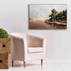 'Fisherman Landing' by Art Fronckowiak, Giclee Canvas Wall Art,40x26