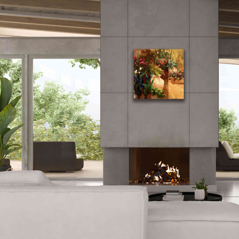 Image of 'Flower Pots Right' by Art Fronckowiak, Giclee Canvas Wall Art,26x26