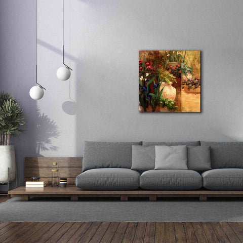 Image of 'Flower Pots Right' by Art Fronckowiak, Giclee Canvas Wall Art,37x37