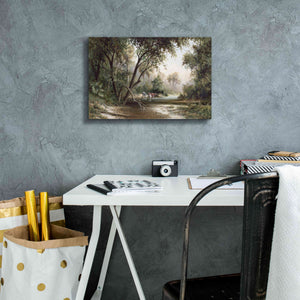 'Forked Creek' by Art Fronckowiak, Giclee Canvas Wall Art,18x12