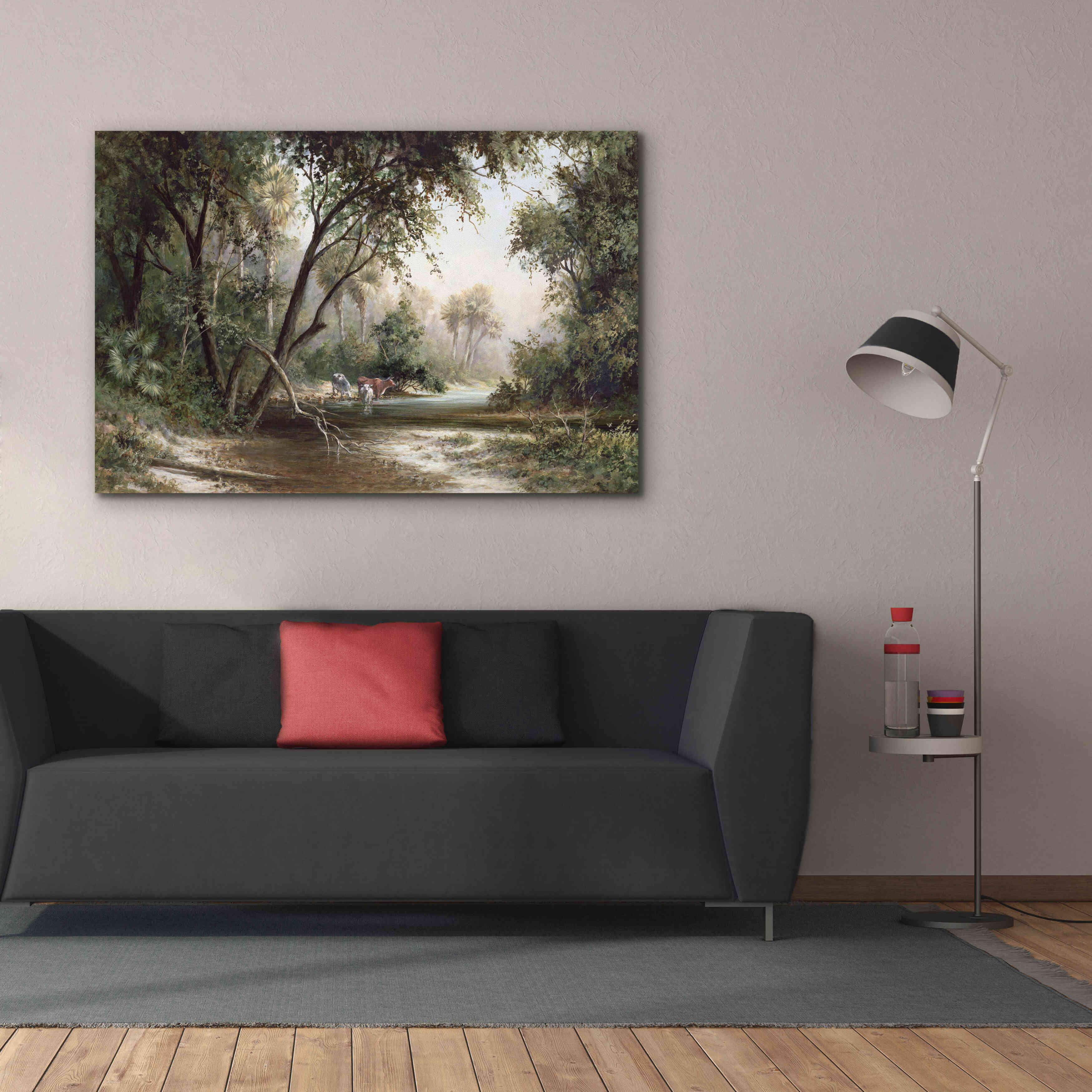 'Forked Creek' by Art Fronckowiak, Giclee Canvas Wall Art,60x40