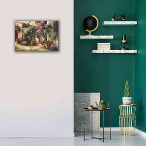 'Garden Courtyard' by Art Fronckowiak, Giclee Canvas Wall Art,26x18