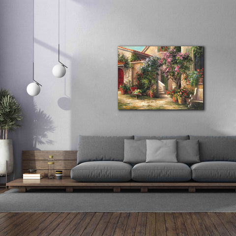 Image of 'Garden Courtyard' by Art Fronckowiak, Giclee Canvas Wall Art,54x40