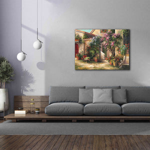 'Garden Courtyard' by Art Fronckowiak, Giclee Canvas Wall Art,54x40