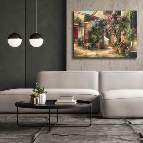 Image of 'Garden Courtyard' by Art Fronckowiak, Giclee Canvas Wall Art,54x40