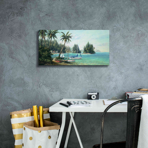 Image of 'Island Cove' by Art Fronckowiak, Giclee Canvas Wall Art,24x12