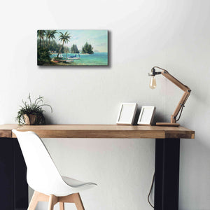 'Island Cove' by Art Fronckowiak, Giclee Canvas Wall Art,24x12