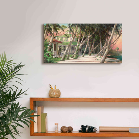 Image of 'Island House' by Art Fronckowiak, Giclee Canvas Wall Art,24x12