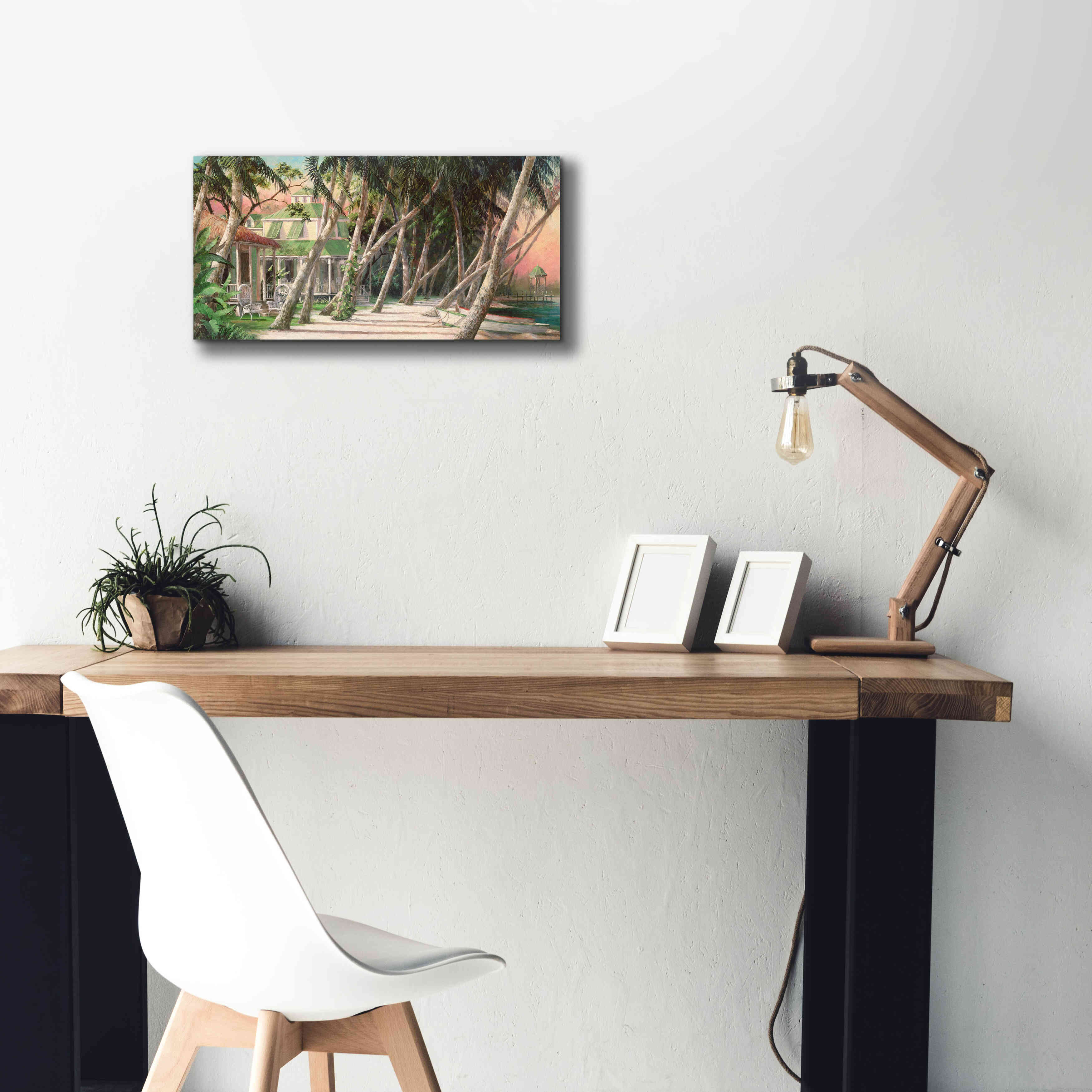 'Island House' by Art Fronckowiak, Giclee Canvas Wall Art,24x12