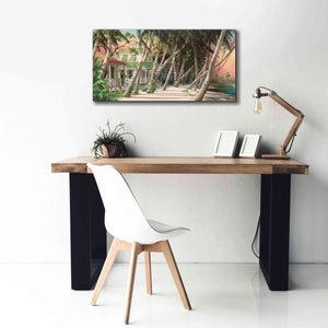 'Island House' by Art Fronckowiak, Giclee Canvas Wall Art,40x20