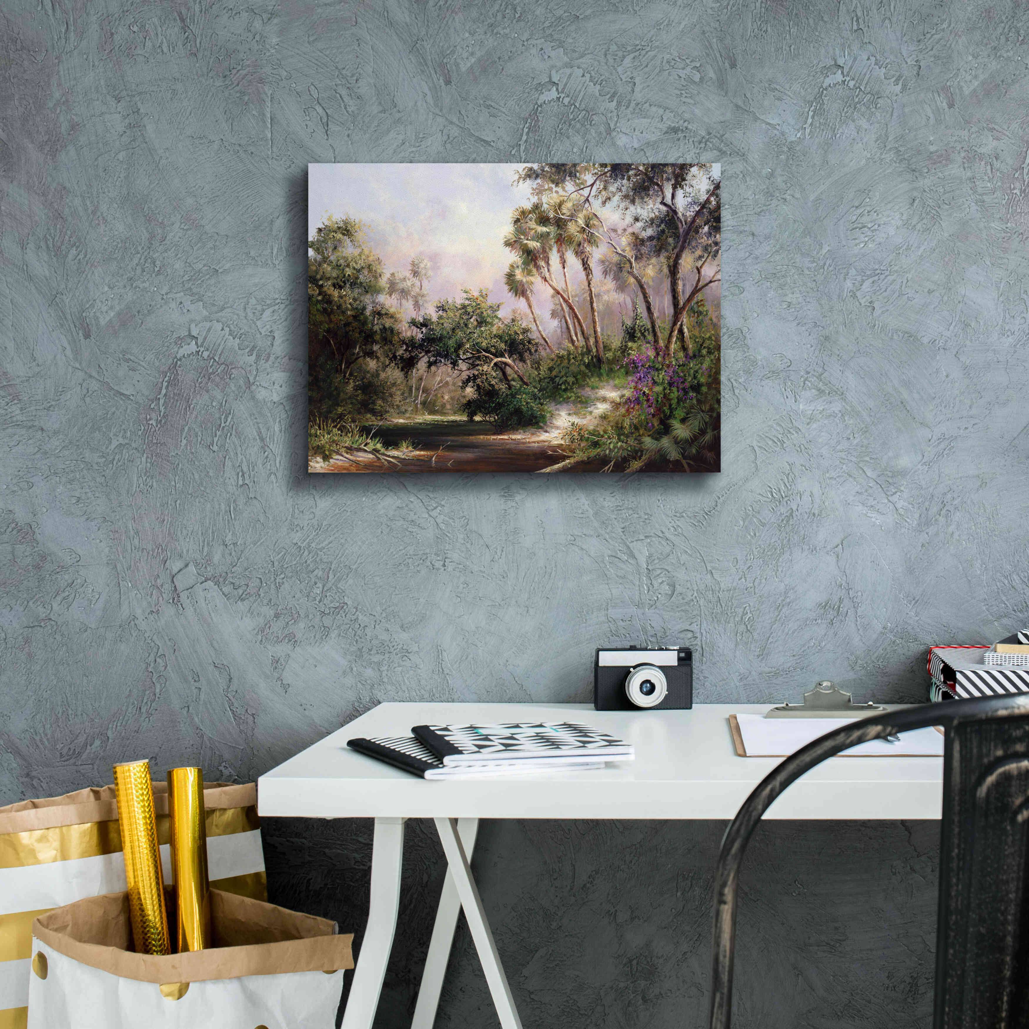 'Myakka River Scene' by Art Fronckowiak, Giclee Canvas Wall Art,16x12