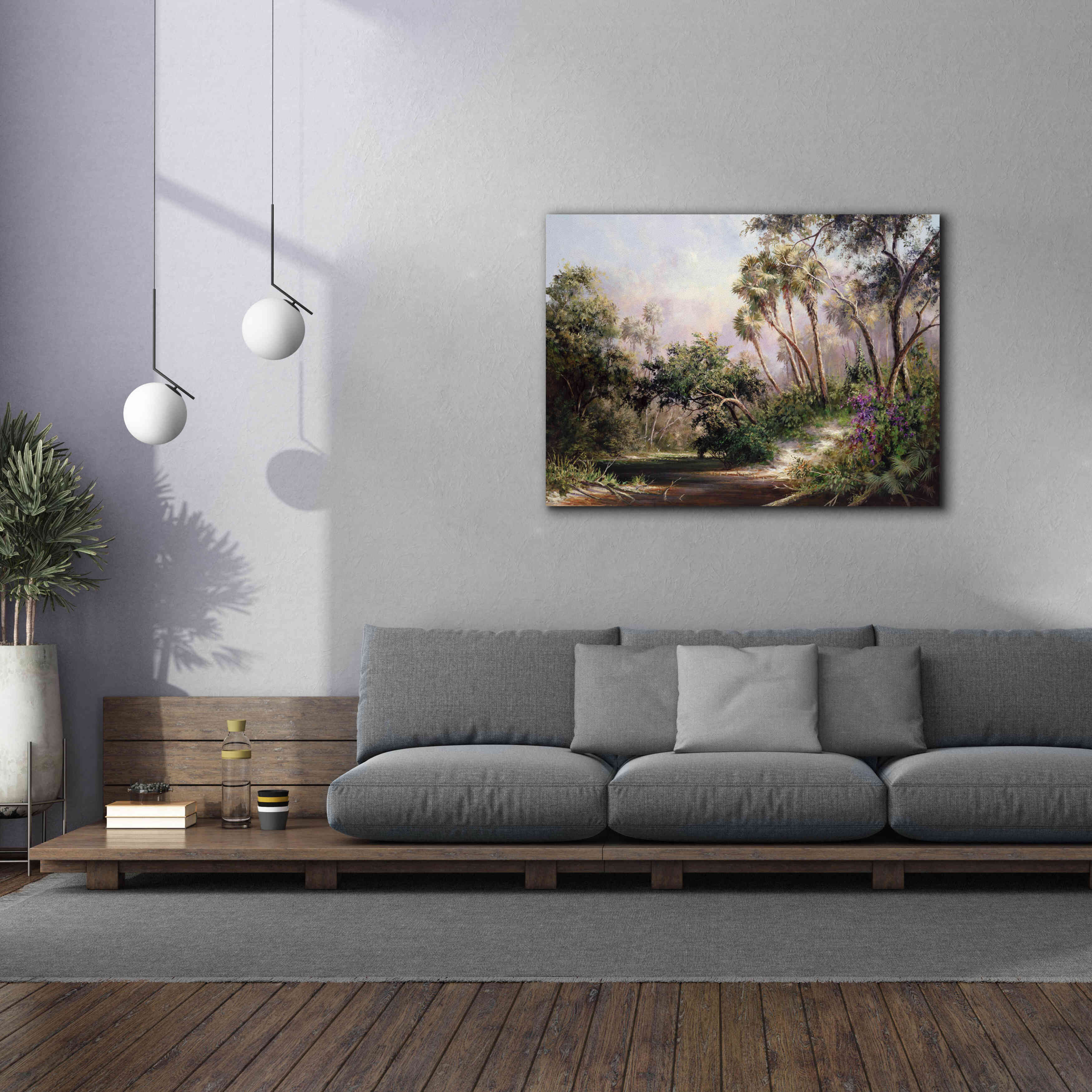 'Myakka River Scene' by Art Fronckowiak, Giclee Canvas Wall Art,54x40