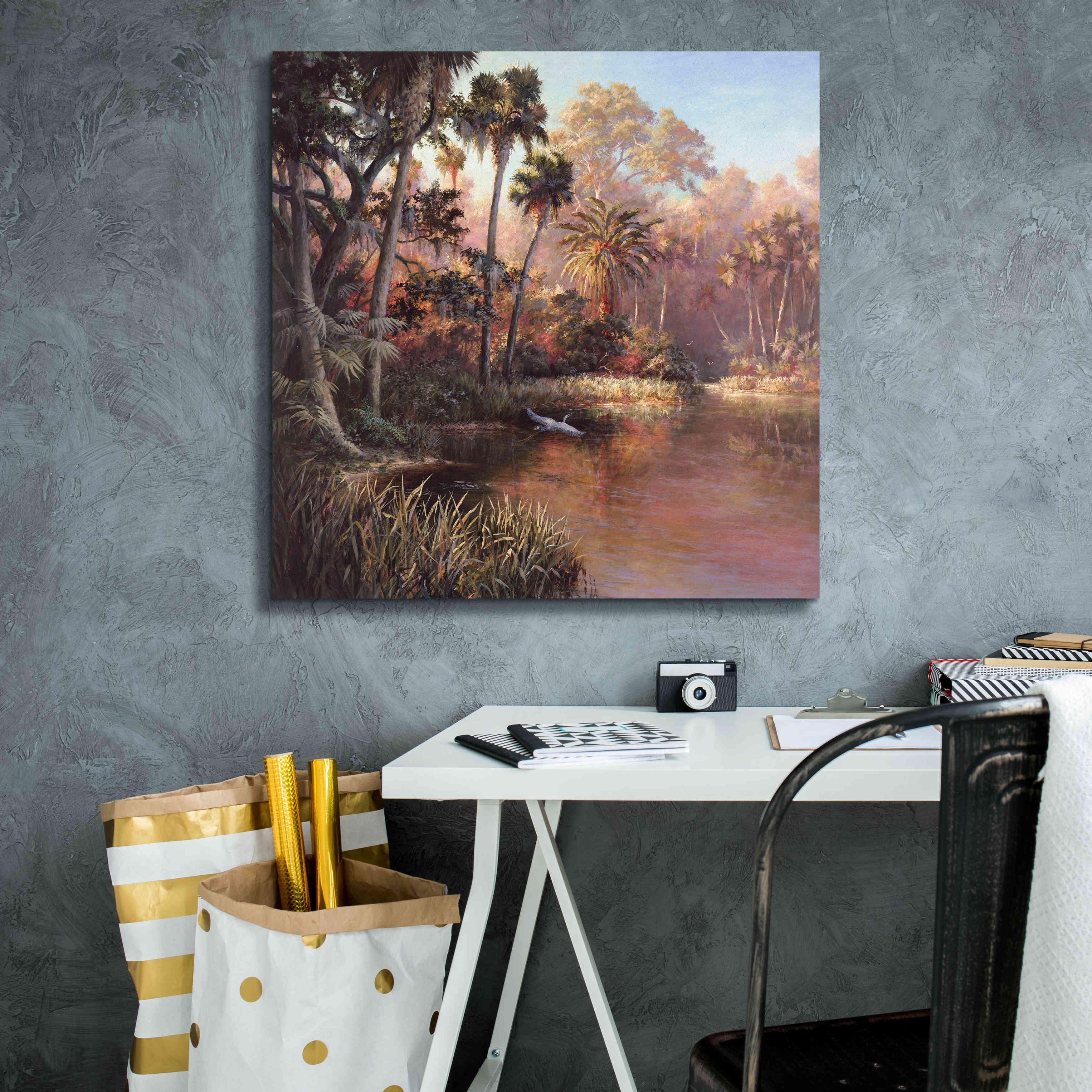 'Myakka Sunset' by Art Fronckowiak, Giclee Canvas Wall Art,26x26