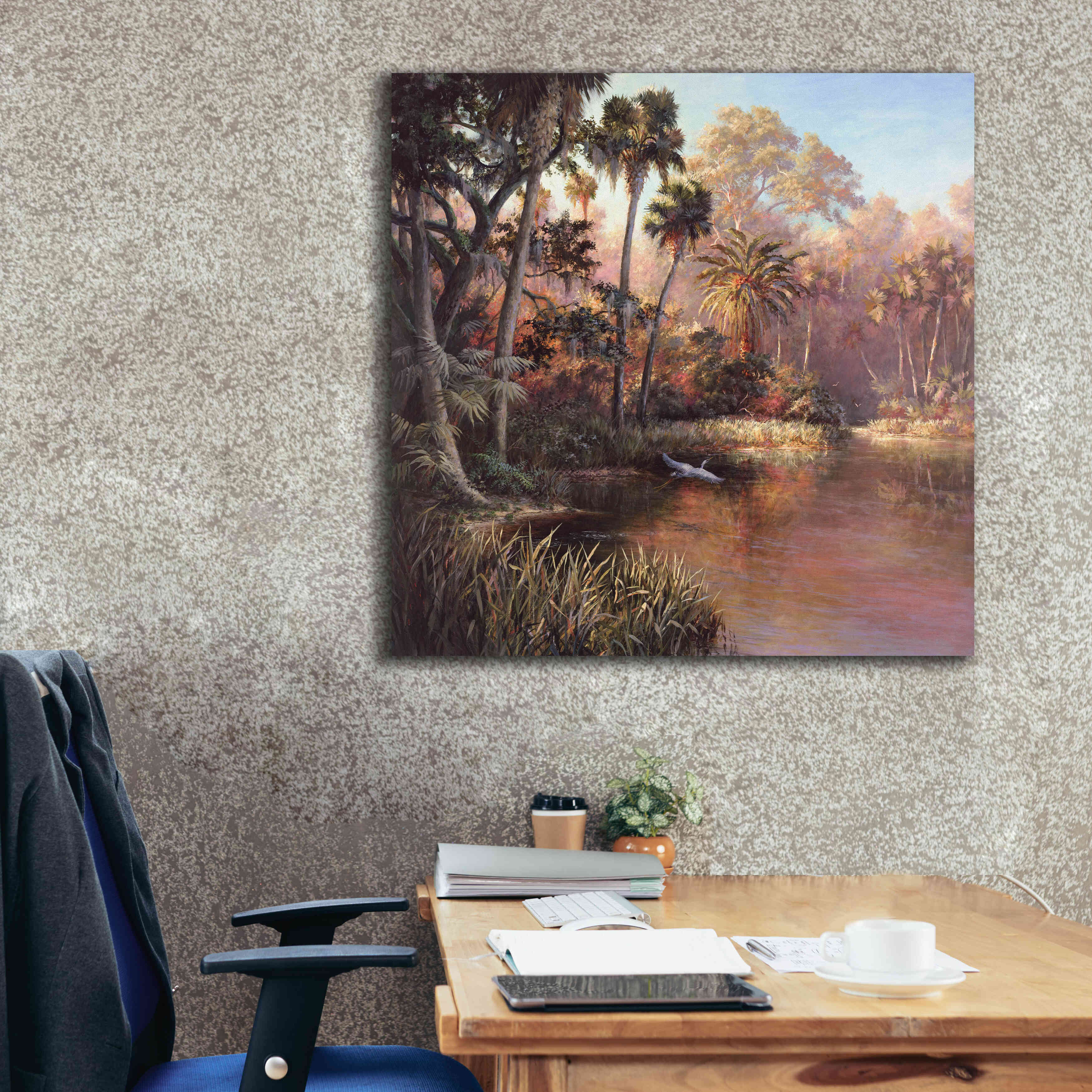 'Myakka Sunset' by Art Fronckowiak, Giclee Canvas Wall Art,37x37