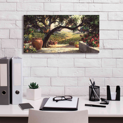 Image of 'Napa Patio' by Art Fronckowiak, Giclee Canvas Wall Art,24x12