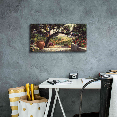 Image of 'Napa Patio' by Art Fronckowiak, Giclee Canvas Wall Art,24x12
