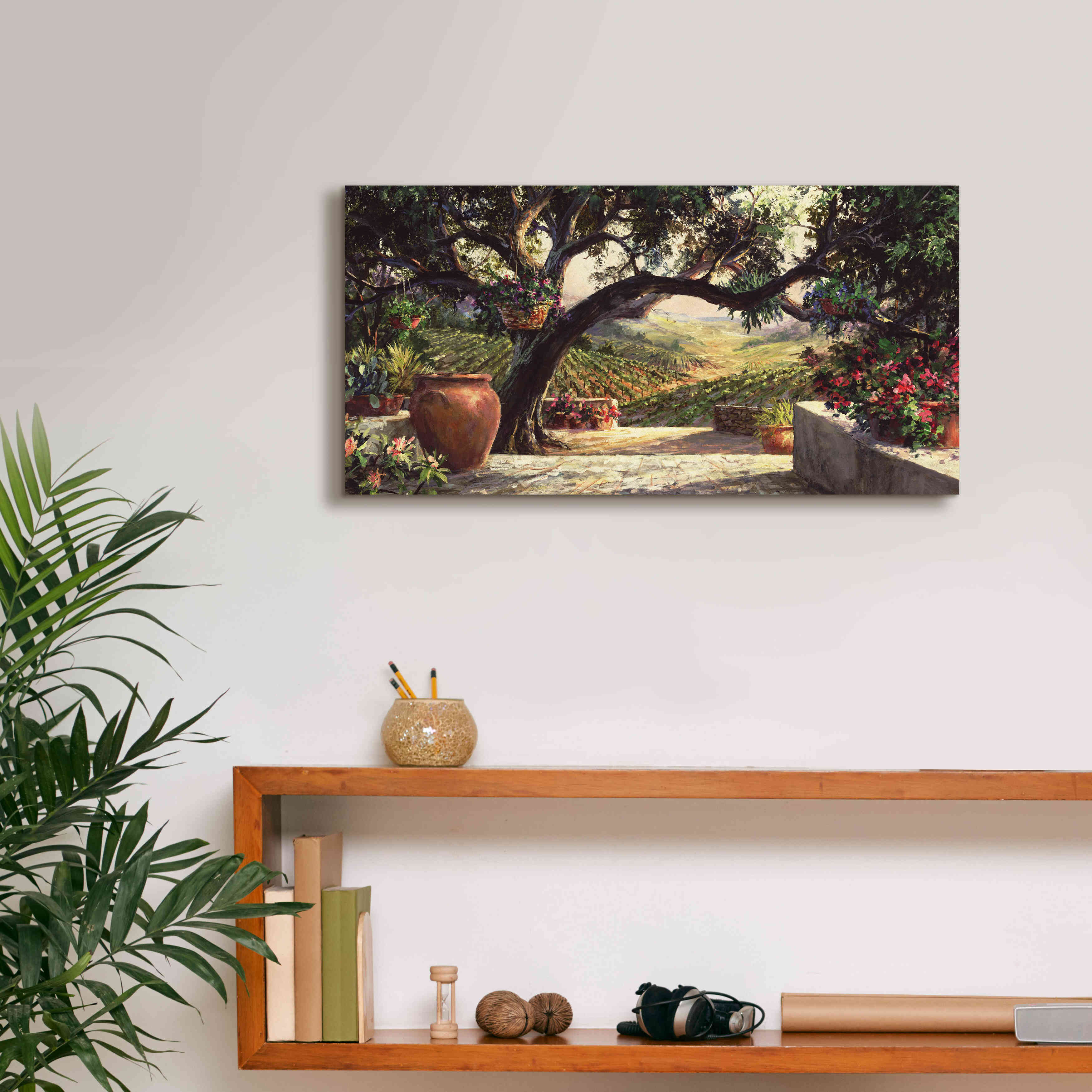'Napa Patio' by Art Fronckowiak, Giclee Canvas Wall Art,24x12
